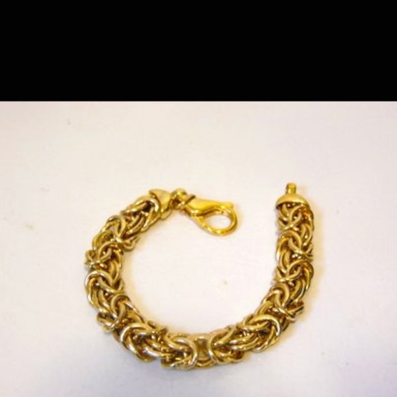 Rare Technibond .925 Bold Byzantine Bracelet 8 Inch - Picture 4 of 10